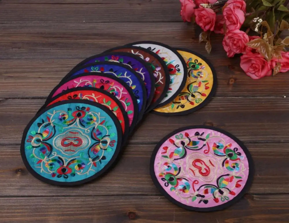 Лучшие подставки для напитков стаканы винтажные этнические Цветочные