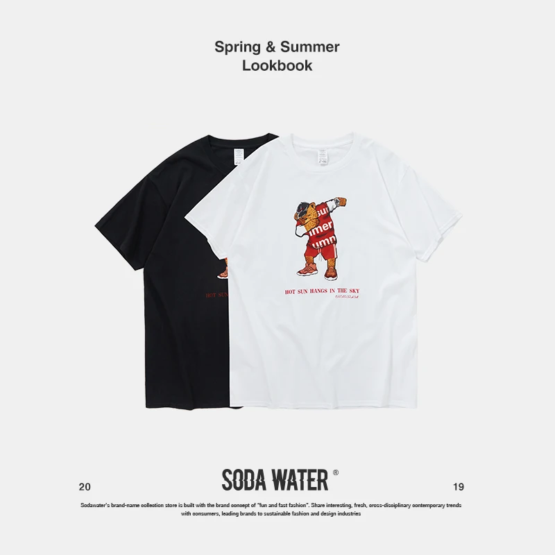 Сода вода 2019 летняя футболка мужская хип хоп Рок Swag Футболка с принтом