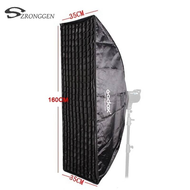 Godox Pro Photo Studio Flash Strobe soфтbox Софтбокс диффузор 35x160 см с сотовой сеткой Bowens Mount для