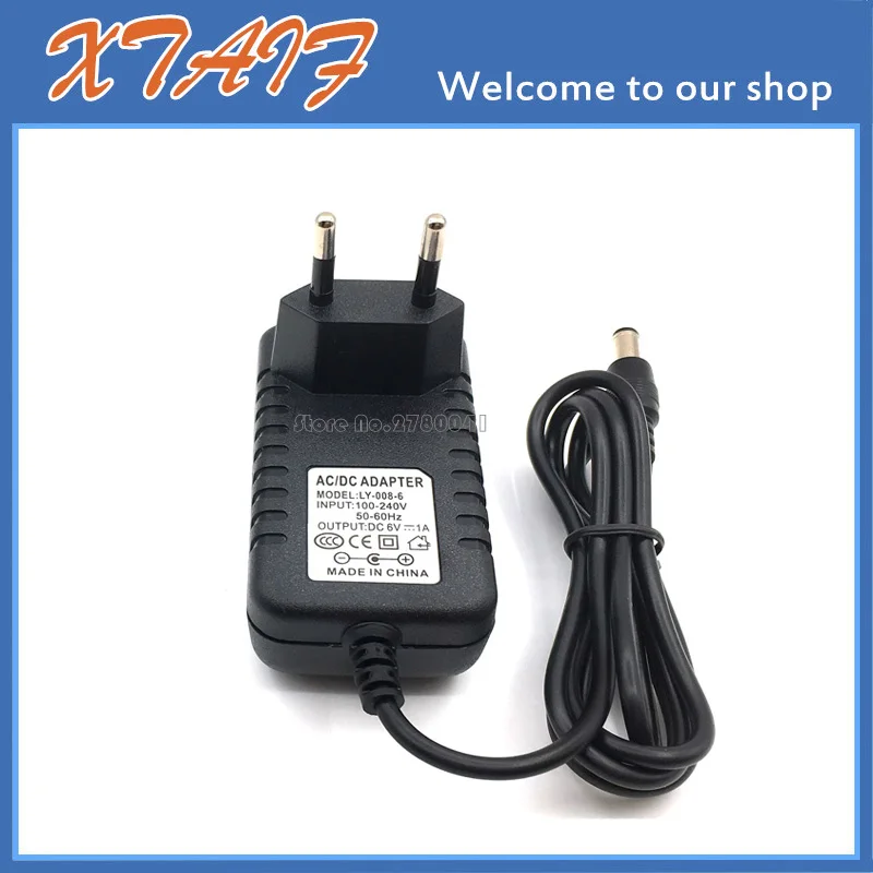 Высокое качество 1* 6V1A AC 100 V-240 V адаптер конвертер DC 6V 1A 1000mA источник питания ЕС вилка DC 5,5 мм x 2,1 мм
