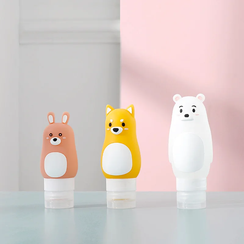 Luluhut мультфильм банки для путешествия 1 шт Пустой Силиконовые Мини бутылки 50 мл 70