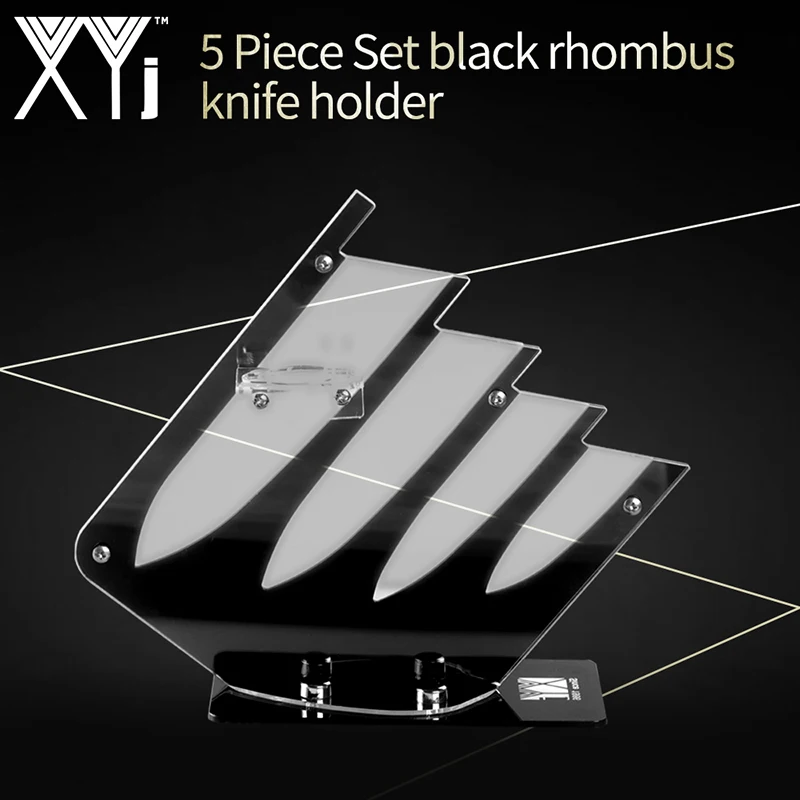 5 Big-Black Нож xyj с держателем для кухонных ножей, подставка для хранения, пластиковый красный черный кухонный нож, подставка для керамических кухонных ножей, инструменты - Цвет: 5 Big-Black