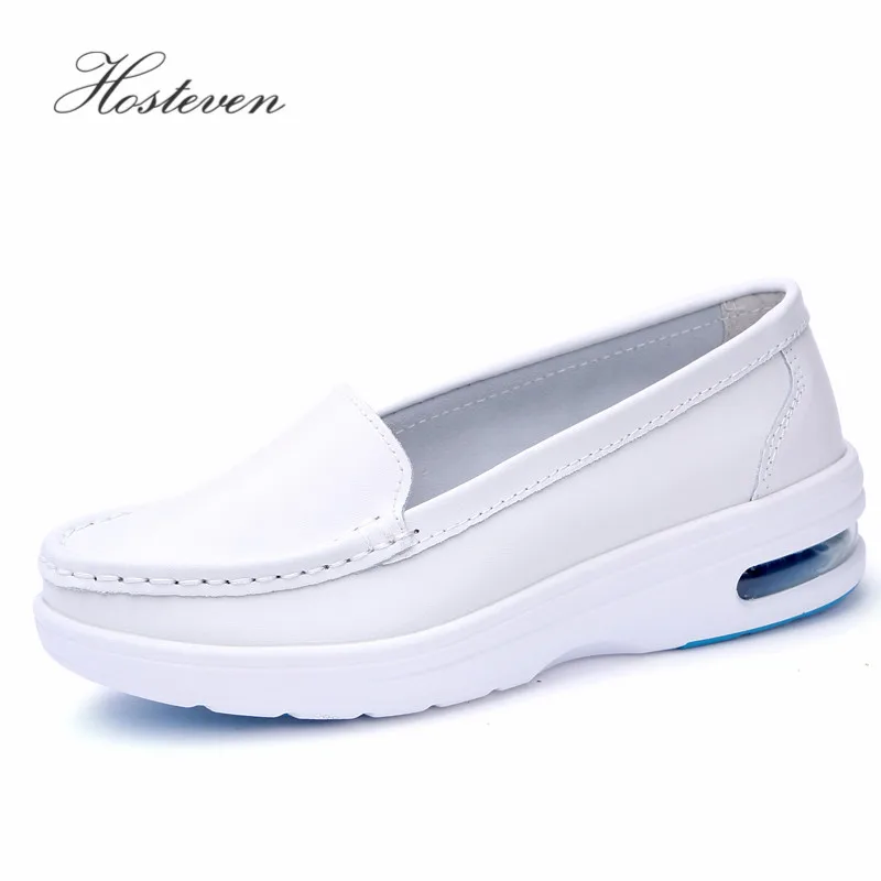 Hosteven/Женская обувь мокасины на плоской подошве из коровьей замши кроссовки