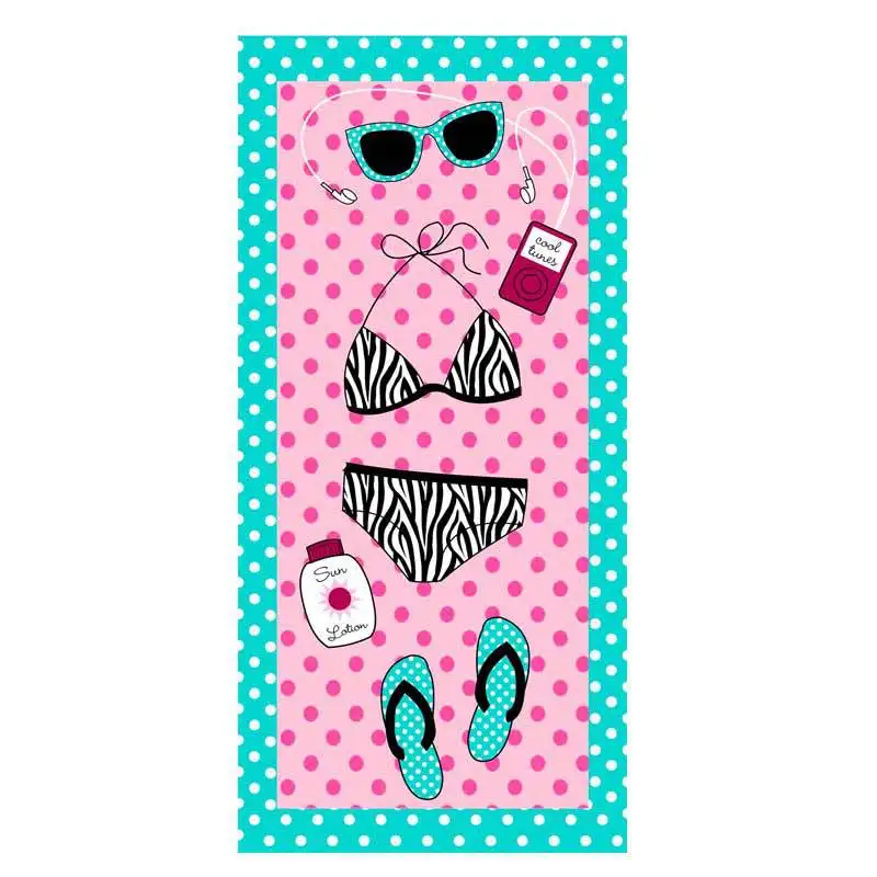 Microfiber Heat Transfer Flamingo Beach Towel Polyester Pure Sunscreen Absorbent |
