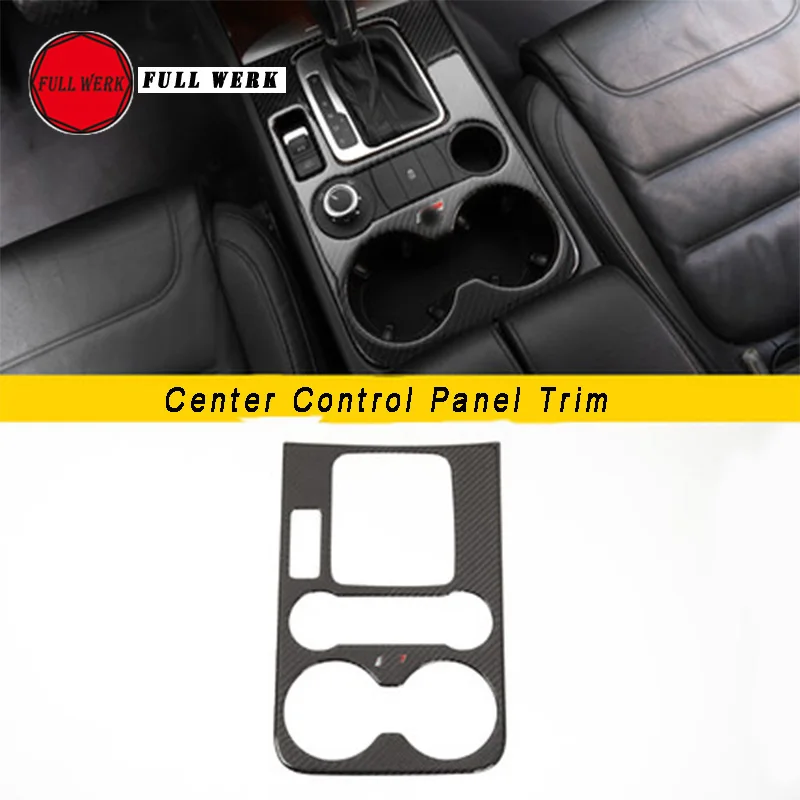 Carbon Fiber Decal Car Center Control Panel Trim Decoration Cover Sticker for VW Touareg 2011-17 Interior Mouldings Accessories