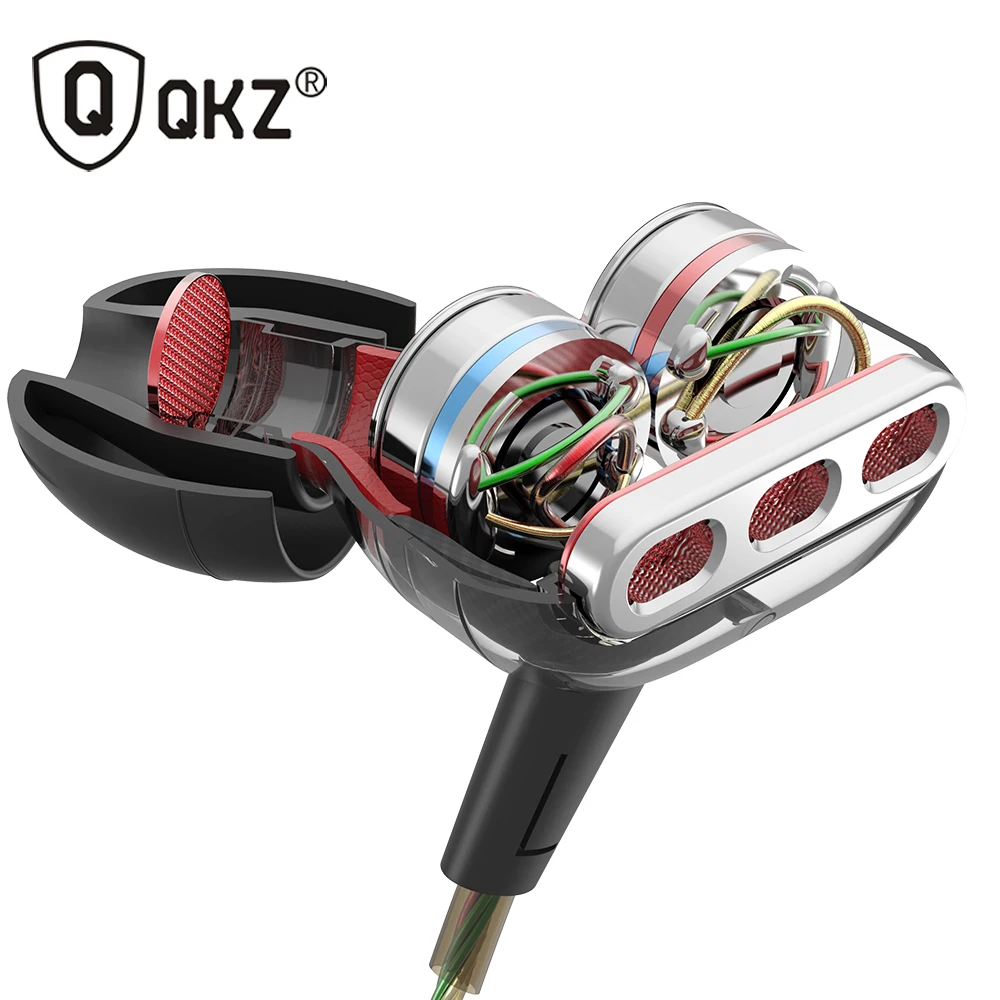 Оригинальные новые оригинальные наушники QKZ KD8 с двойным приводом басами