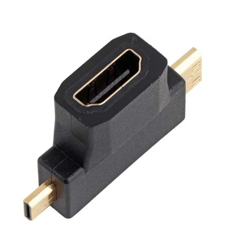 3 в 1 Женский HDMI к Mini Мужской 90 угол наклона Разъем 1080 p|female hdmi|micro hdmihdmi to |