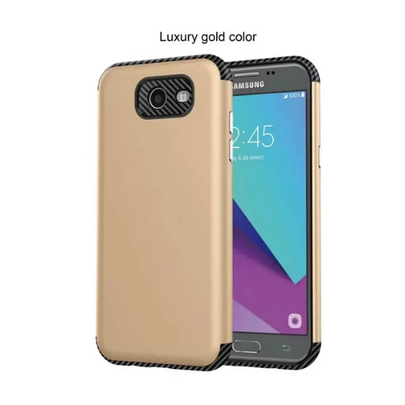 Для Samsung Galaxy J3 2017 Роскошная Крышка Случая Гибридный ТПУ Силиконовый + жесткий