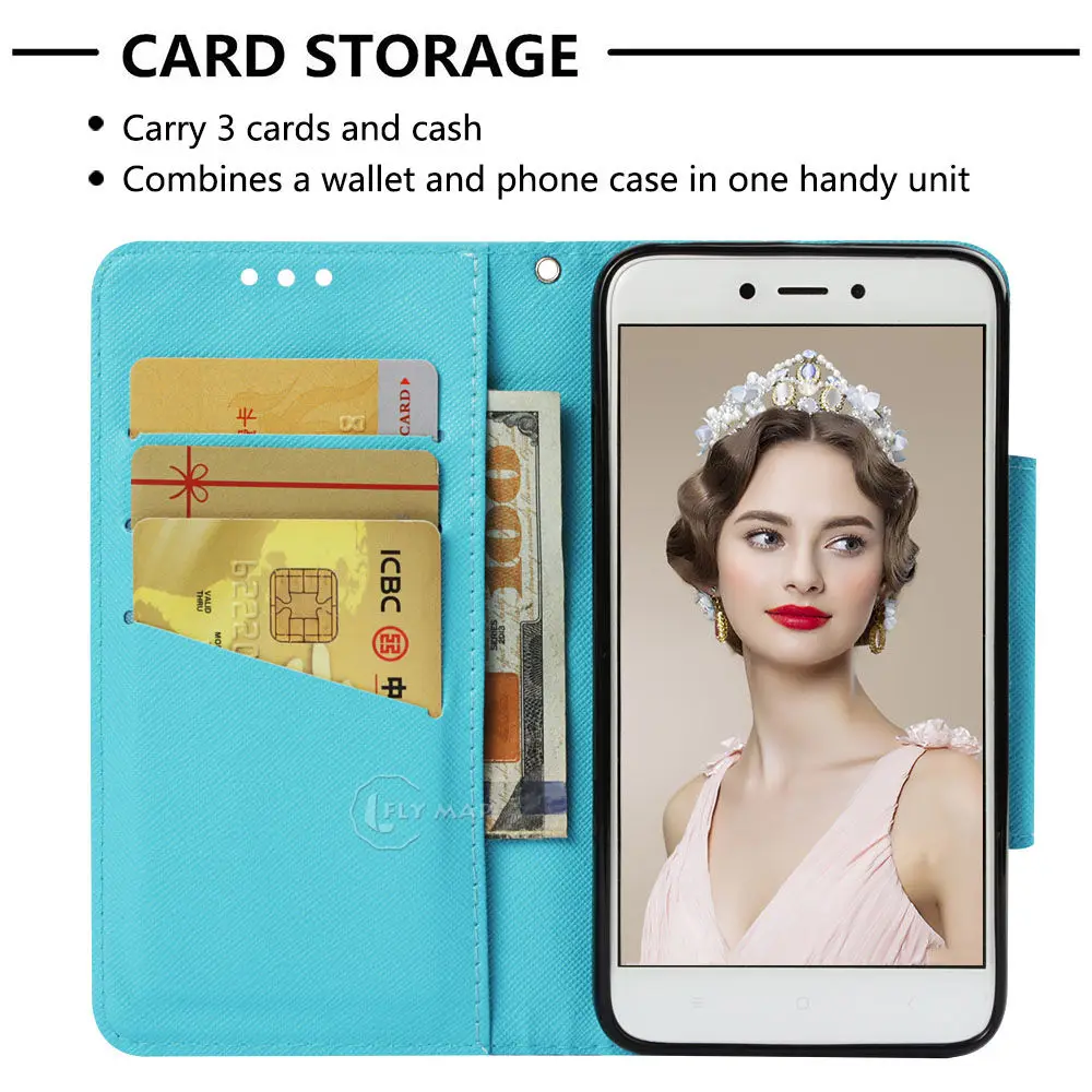 Большой чехол-кошелек для Xiaomi Redmi 4X 4 X Redmi4X кожаный чехол телефона X4 Red mi Redmi4 Корпус