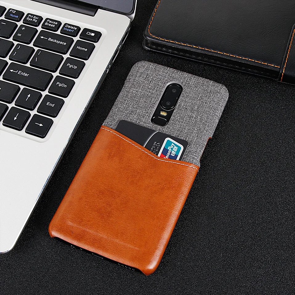 Модный кожаный чехол для телефона one plus 6 с карманом карт задняя крышка T ONE Plus Coque