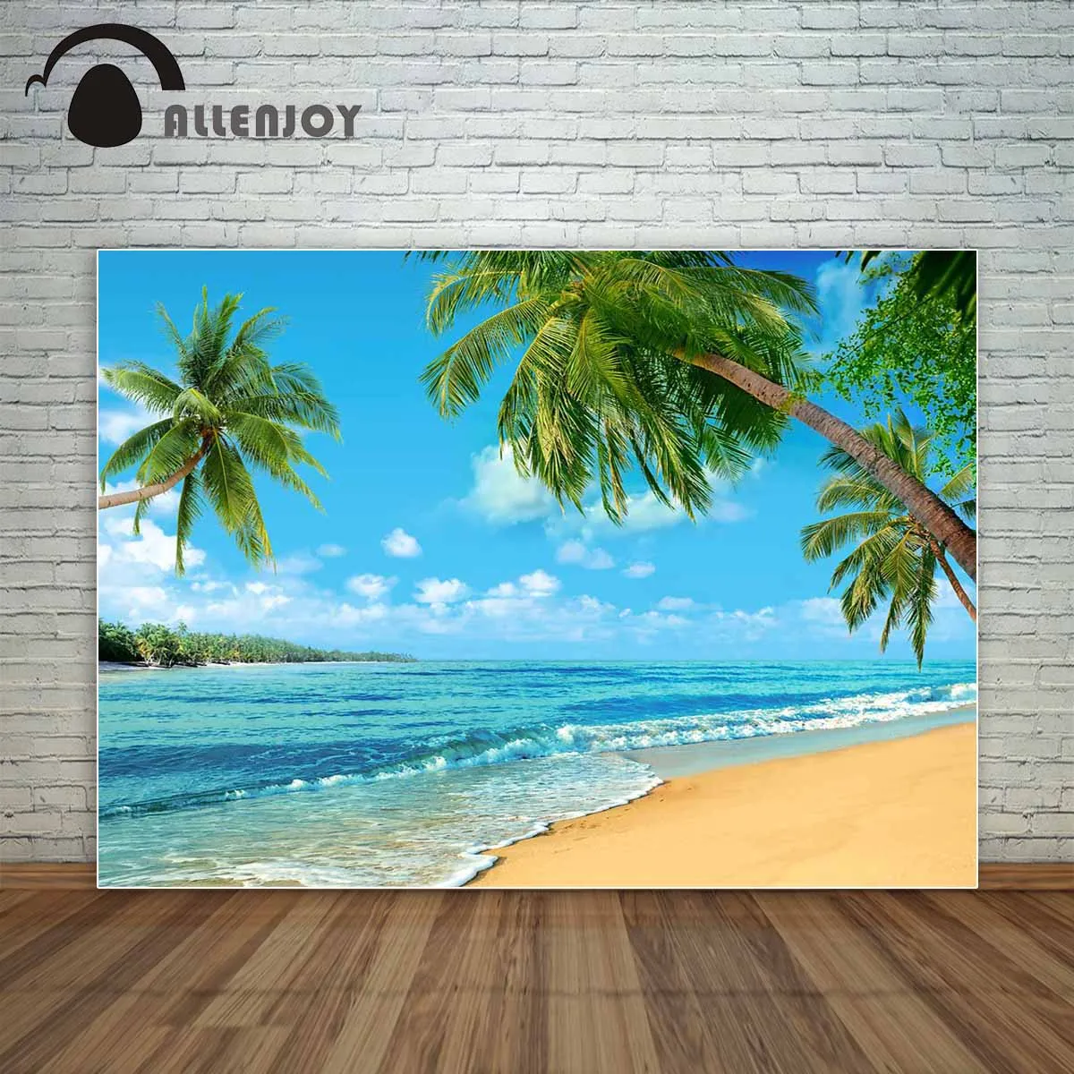Allenjoy фотографический фон летние праздники голубое море небо пляж остров новый
