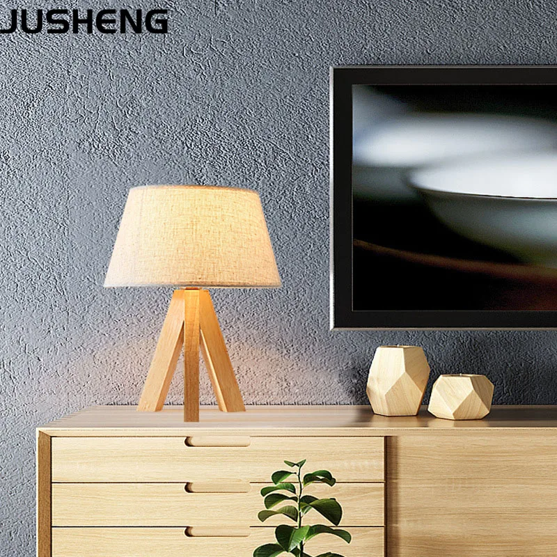 JUSHENG современный деревянный стол лампа художественный Декор креативная гостиная