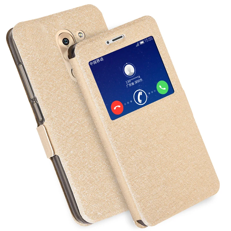 

Флип-чехол для Huawei Honor 6X, NECONO, простой противоударный чехол с окошком из кожи и ТПУ с магнитной застежкой для huawei GR5 2017