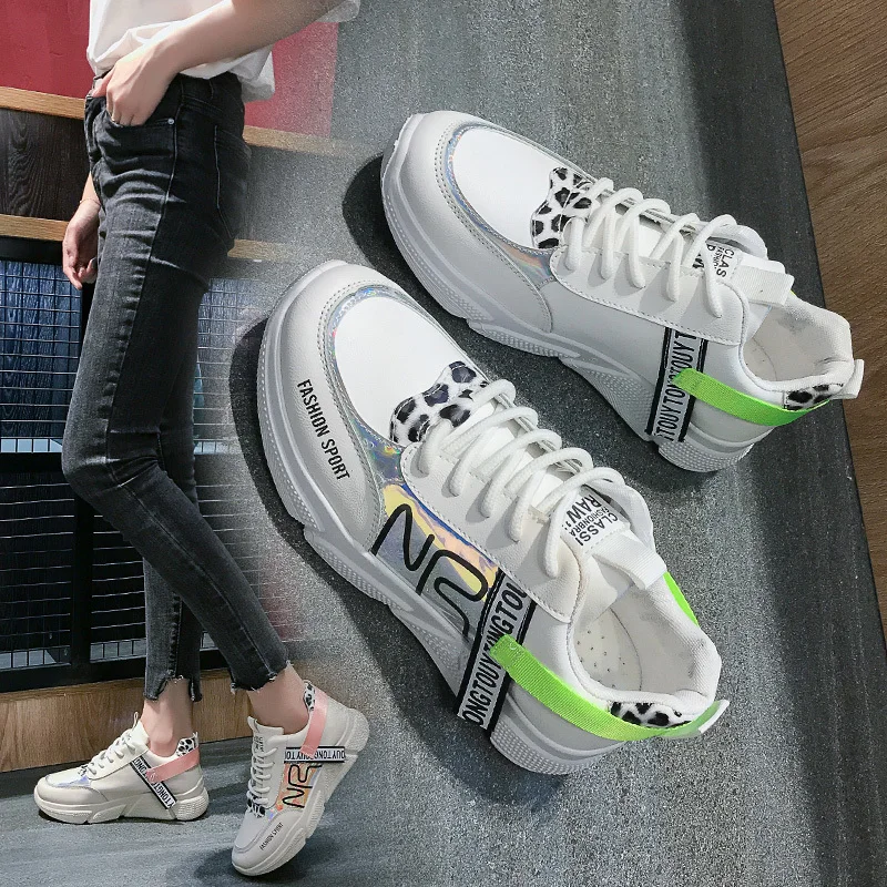 Дизайнерские белые кроссовки на платформе; повседневная женская обувь; tenis feminino; женская обувь на танкетке; Basket Femme; женские кроссовки