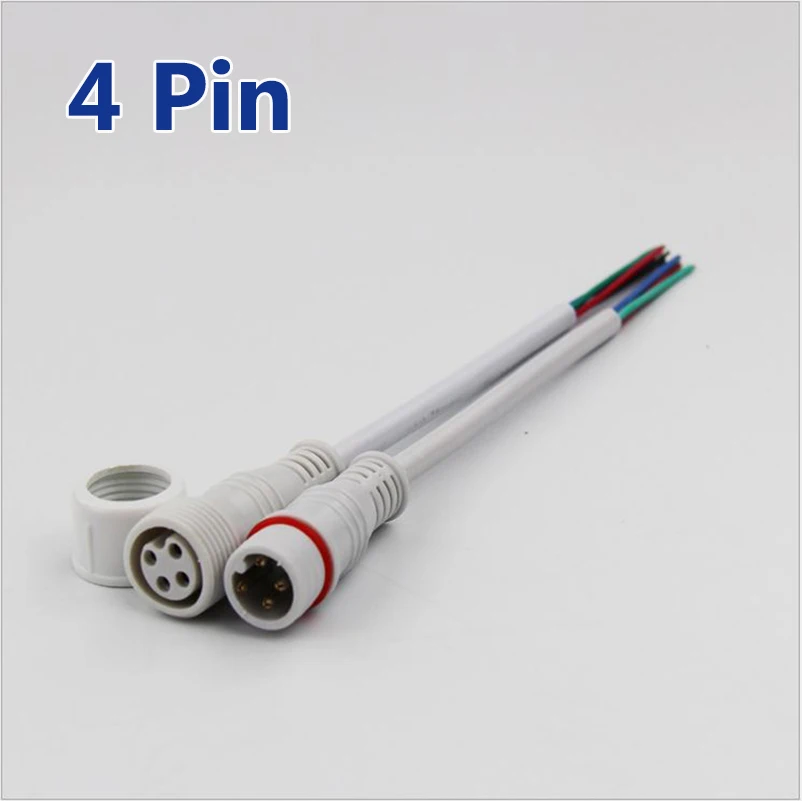 Штекер и гнездо водонепроницаемый штекер 2 контакта 3 4 5 контактов светодиодный