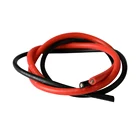 Многожильный провод 16 AWG, черный + красный, гибкий, резиновая изоляция Электрический провод с силиконовой оплеткой, луженая медь, безопасный ток 3 кВ, 12,7 А