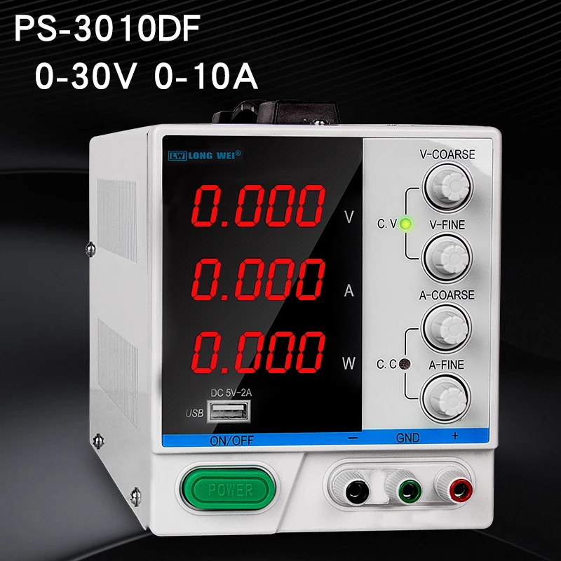 LONG WEI PS 3010DF цифровой дисплей постоянного тока Питание 30V10A Регулируемый