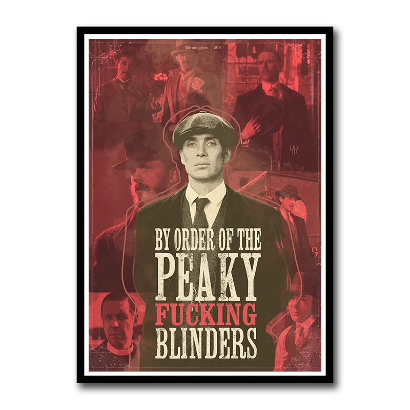 Movie TV Peaky Blinders White Coated Paper Posters Wall Decor Painting for Living Room Home Decoration Frameless