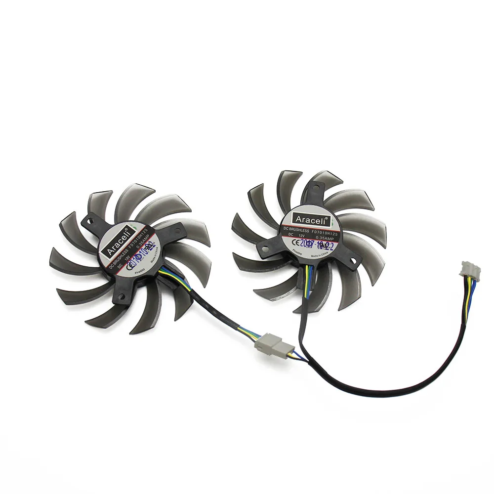2 шт./лот сменный вентилятор для ноутбука Firstd FD7010H12S 75 мм 4Pin 12 В 0.35A видеокарты MSI R6790