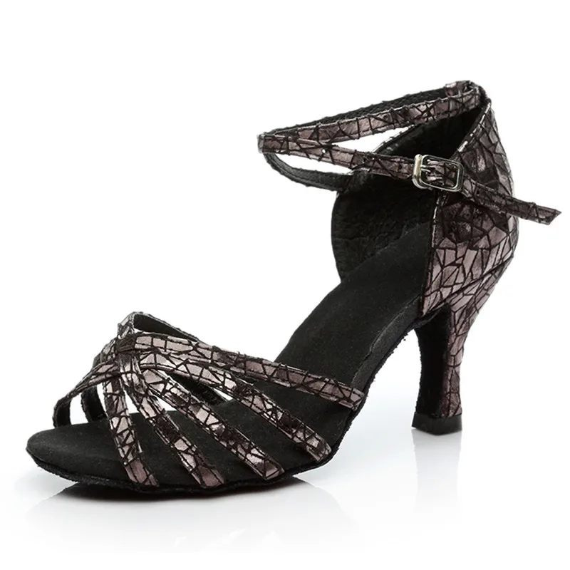 Black 5cm Heel SUN LISA/Классический стиль; Лазерный дизайн; женская обувь для танцев на высоком каблуке; обувь для сальсы, Танго, бальных танцев, латинских танцев - Цвет: Black 5cm Heel