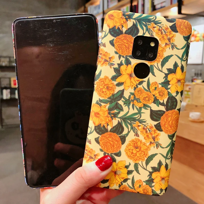 Чехлы для Huawei Mate 30 Pro 20 P30 P20 Lite Nova 3e 4e 5 5i Honor чехол милый 3D Рисунок Матовый Цветочный