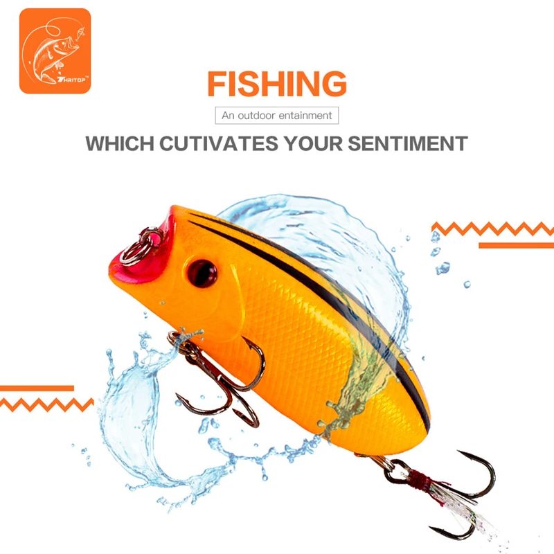 Thritop New Lifelike Crank Baits 55mm 10.4g TP004 10 Different Colors for Choose Crank Fishing Lure Professional Fishing Tool
