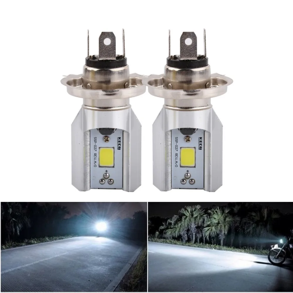20PCS H4 Led Motorcycle Headlight Bulbs COB 1000LM H/L Lamp Scooter ATV Moto Accessories Fog Lights 6000K Super White |