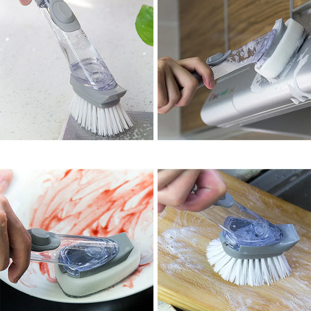 Заправка для мытья посуды щетка губка дозатор мыла кухонные инструменты Прямая