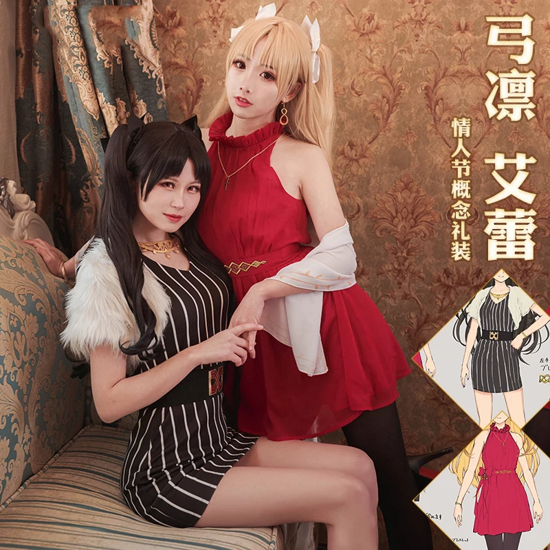 Аниме! Fate/Grand Order FGO Ereshkigal Tohsaka Rin красивое сексуальное платье на День святого