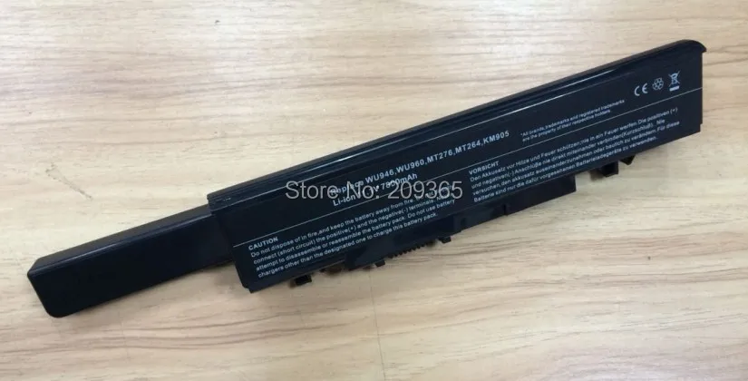 Аккумулятор с 9 ячейками 6600 мАч для Dell Studio 1535 1536 1537 1555 1557 1558 PP33L PP39L 312 0701 0702 KM958 KM965 MT264