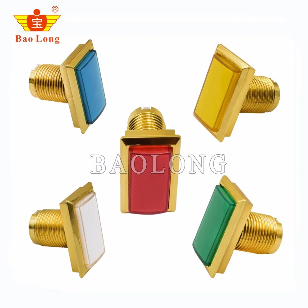 Позолоченная прямоугольная пусковая кнопка start stop переключатель светодиодные