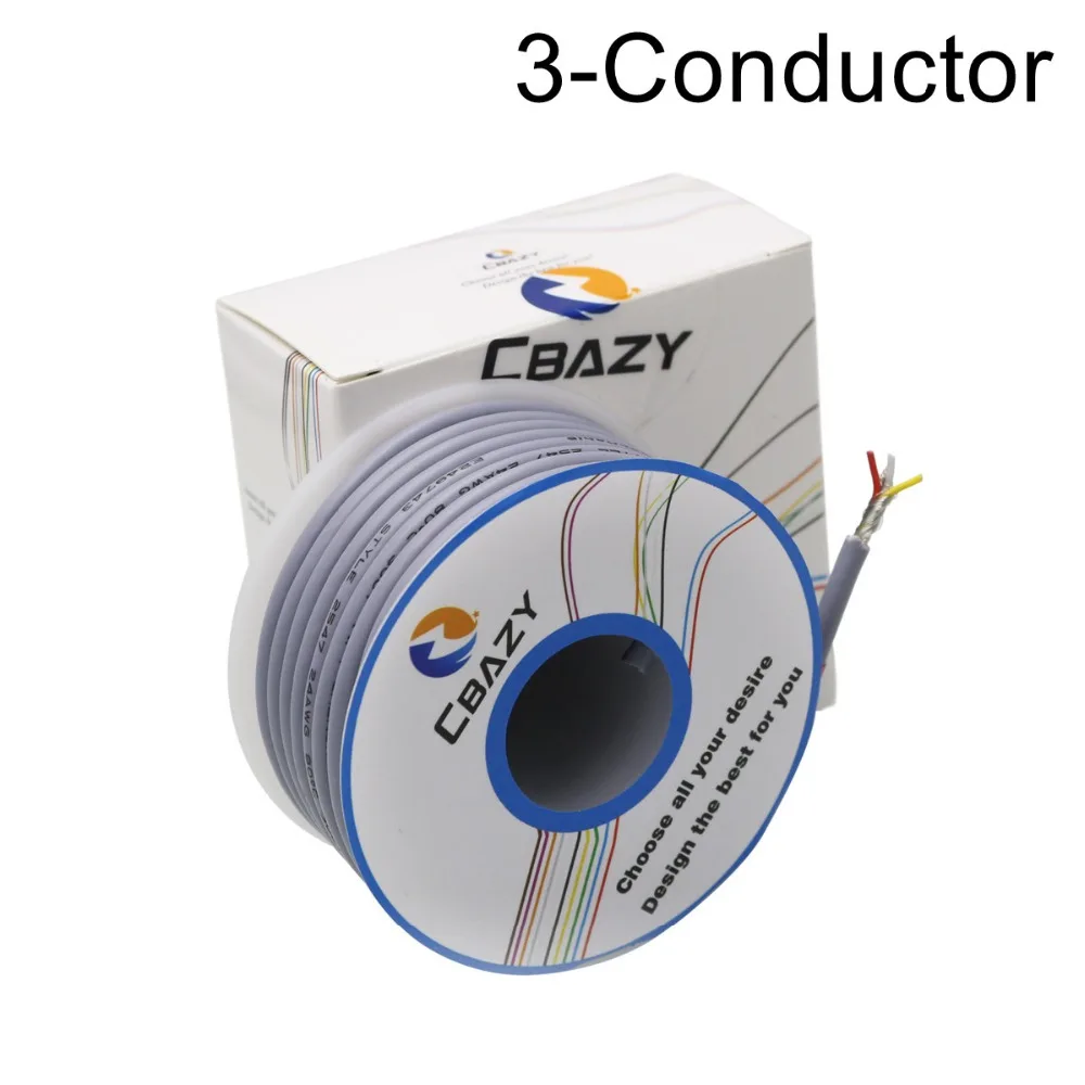 3C-Grey-6M-UL 2547 24 AWG многожильный контрольный кабель медный провод экранированный