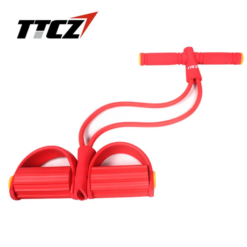 TTCZ горячая Распродажа, 2 трубки, прочные Эспандеры, латексные педали, тренажер для женщин и мужчин, тянущиеся веревки