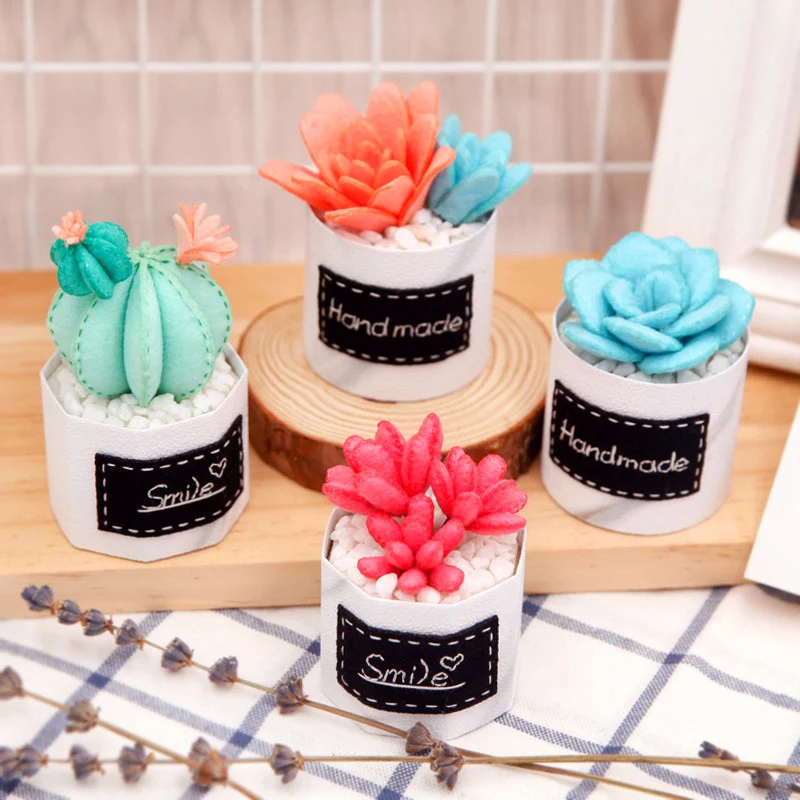 Новый скандинавский 4 вида стилей суккуленты ручной работы в горшке для девочек