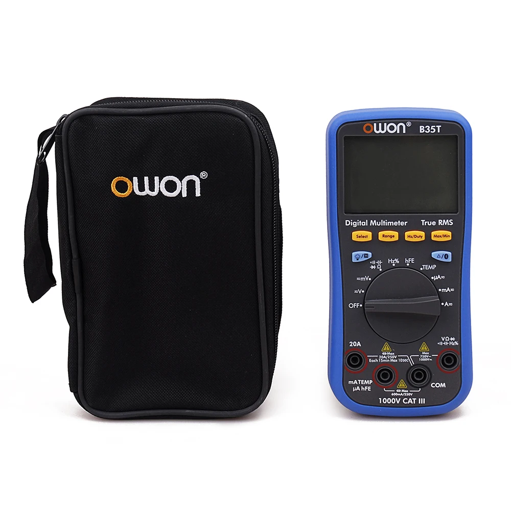 OWON-multímetro Digital B35T 3 5/6, medidor multifunción con Bluetooth, valores eficaces auténticos