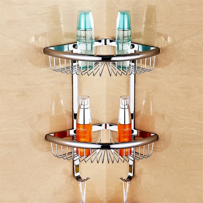 

Bathroom Shelf Brass Bathroom Shower Rack Chrome/Gold Bath Shower Shelf Bath Shower Caddy Rack Holder Wall Mounted Corner shelf