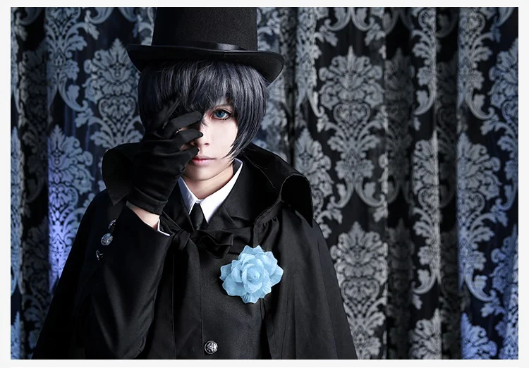 Аниме Черный дворецкий Ciel Phantomhive, похоронный маскарадный костюм Kuroshitsuji, костюм на Хэллоуин, нарядный наряд для вечеринки, повседневные костюмы для мужчин