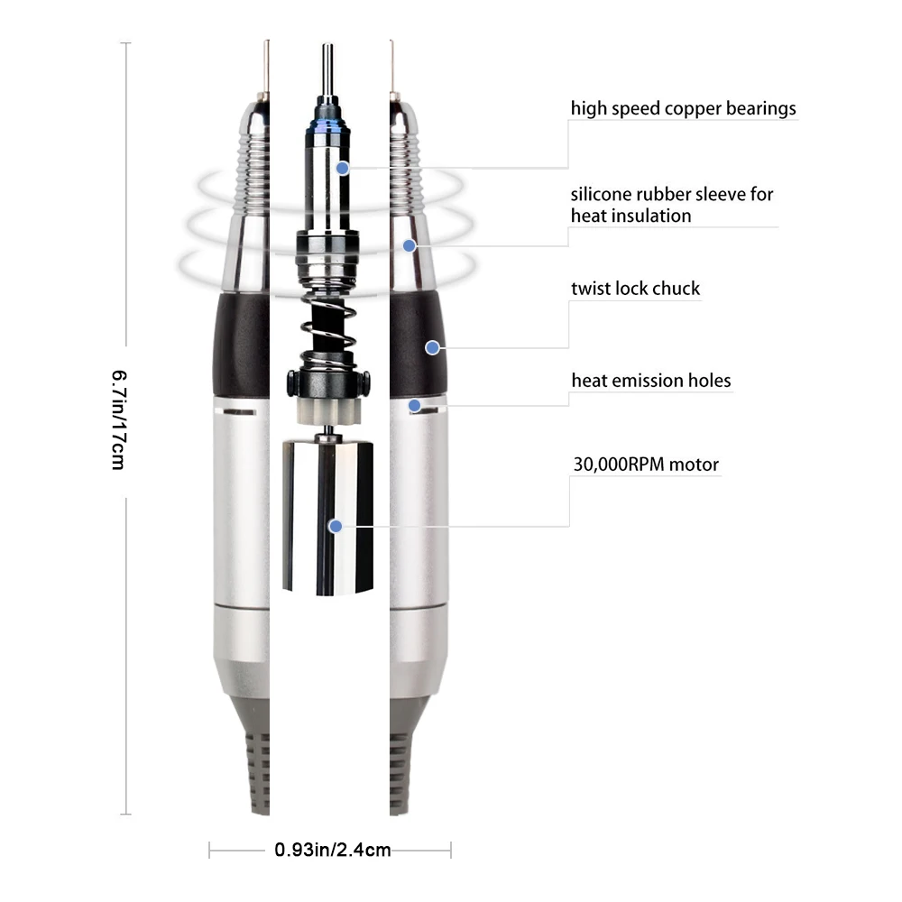 35W Профессиональная машина для маникюра Электрическая ногтей Педикюрные файлы