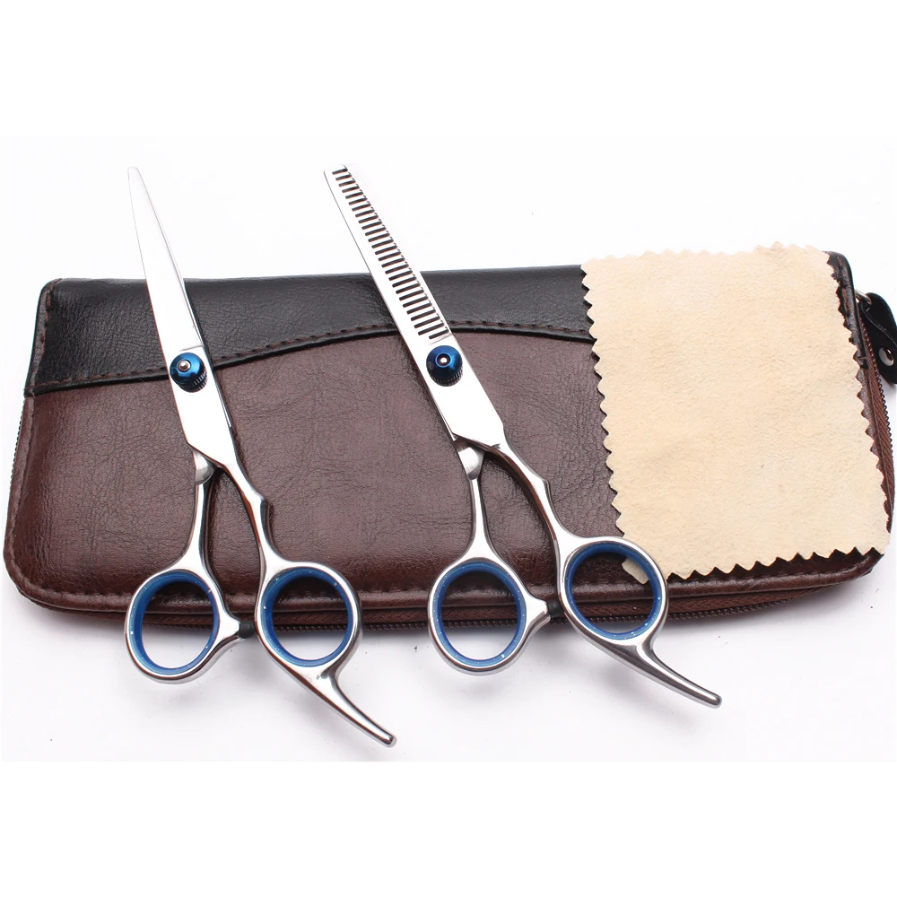 Ножницы из нержавеющей стали с голубым винтом и логотипом на заказ 6 5 дюйма