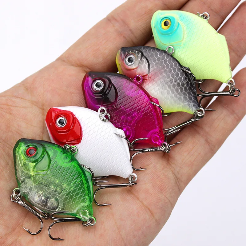 

Simulation Flat Fish VIB Lure Fishing Hard Bait Noisy Balls 4.5cm/9g Sinking Plaice Vibration Lot 5 Pieces Sale