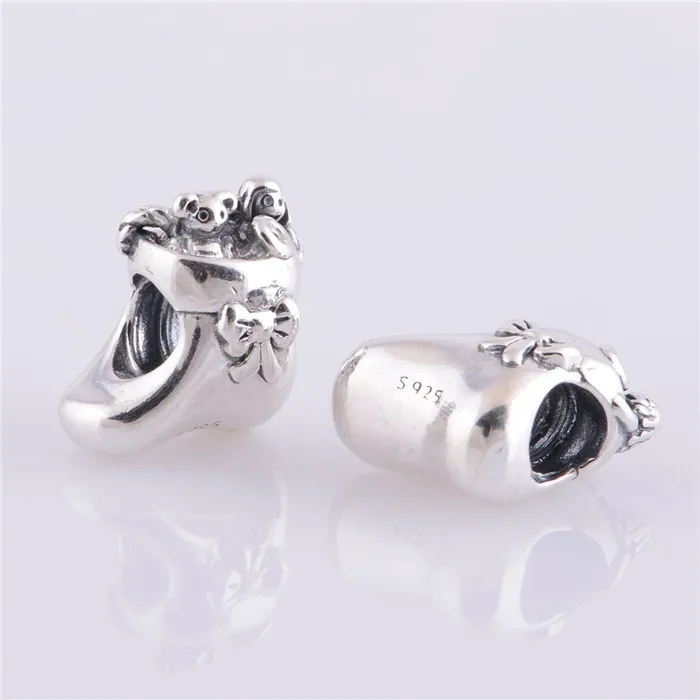 Original 925 Sterling Silver Threaded Charms Christmas Boots Screw Core Beads Compatible With Pandora Style Bracelet LW223 | Украшения и