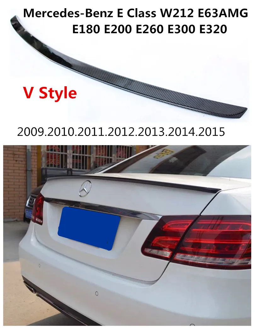 Спойлер из углеродного волокна для Mercedes Benz E Class W212 E180 E200 E220 E260 E300 E350 E63AMG 2009 2015
