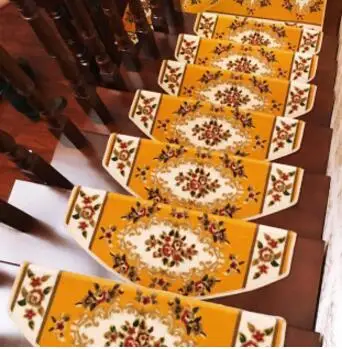 P set in 10pcs 10 шт. Нескользящие Коврики для лестниц европейские комплекты ковров для лестниц коврик для лестницы 65*24 см подходит для 24 см ширина коврика для лестниц - Цвет: P set in 10pcs