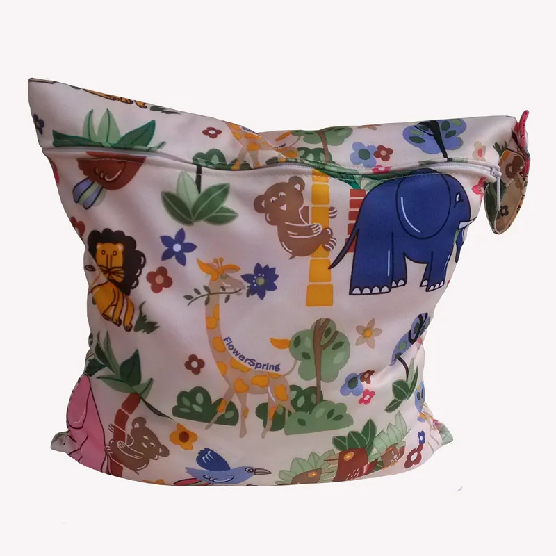 

Baby diaper bag animal storage bag Washable Reusable Cloth Nappy Wet Bag