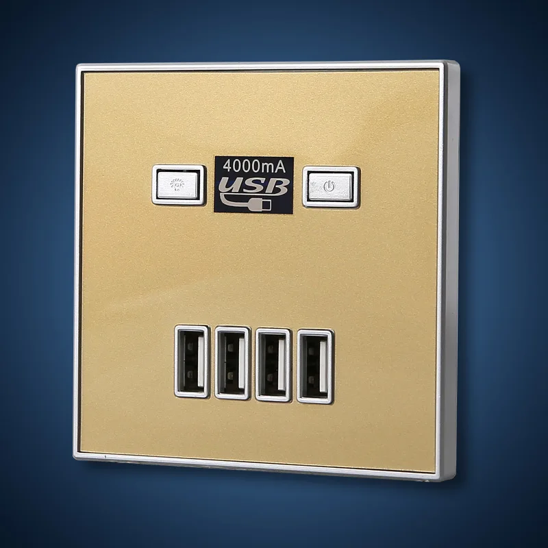 Новое поступление 2017 года 4 портовый быстрое зарядное устройство для домашнего