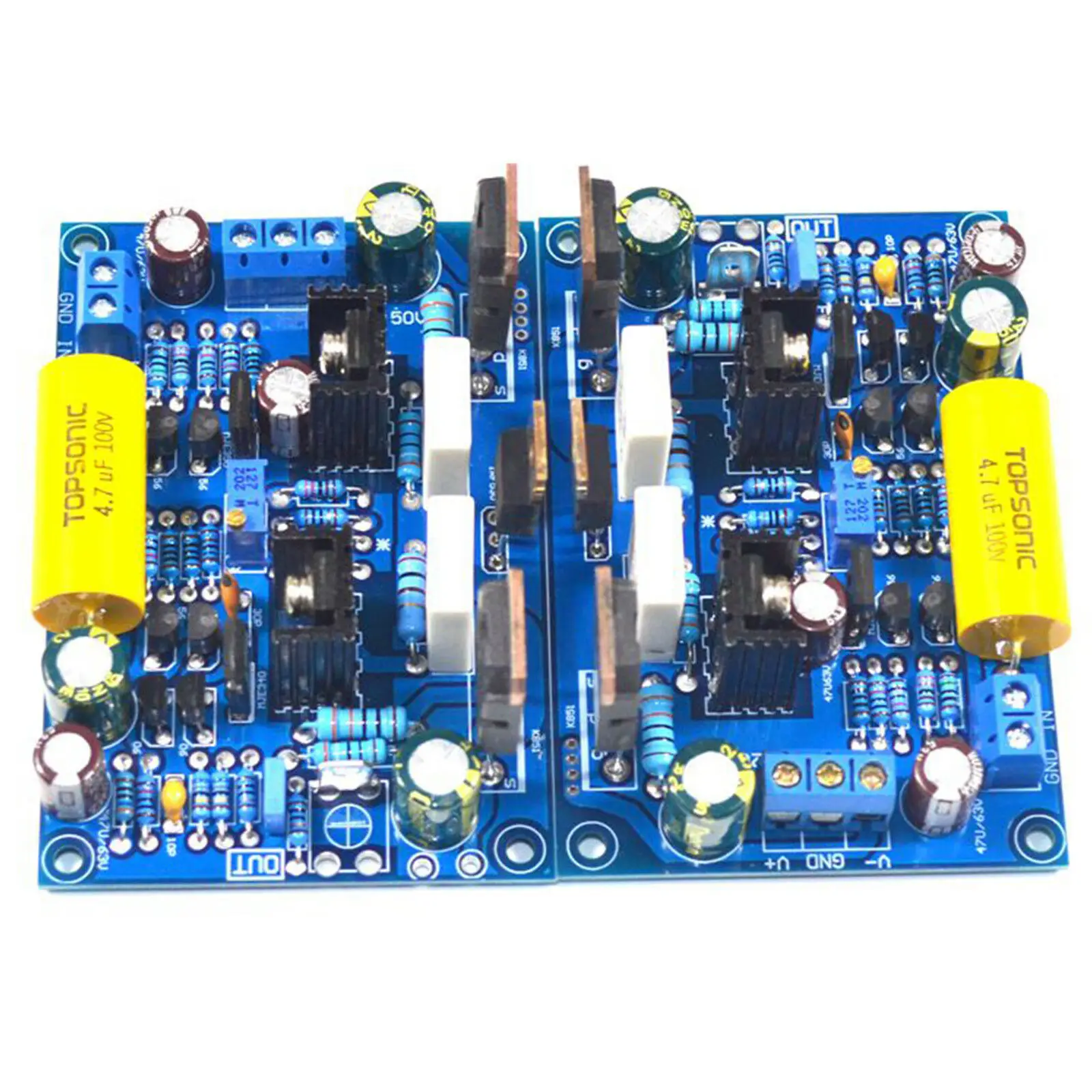 Одна пара K851 100 Вт FET MOS стерео DIY HIFI усилитель в сборе плата 2 платы YJ|Усилители