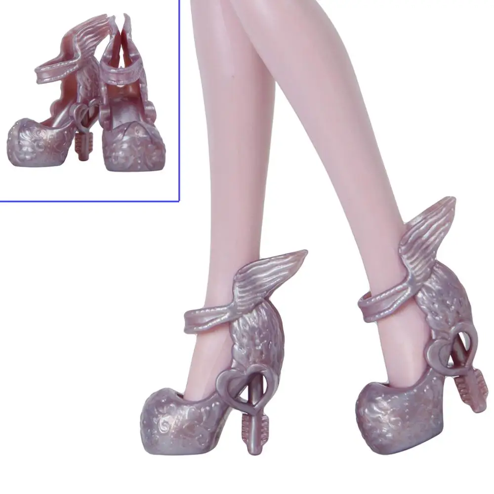 1 пара высококачественной обуви для куклы Monster high, модные ботинки на высоком каблуке, аксессуары для сандалий, смешанный стиль, рождественский кукольный домик, игрушка