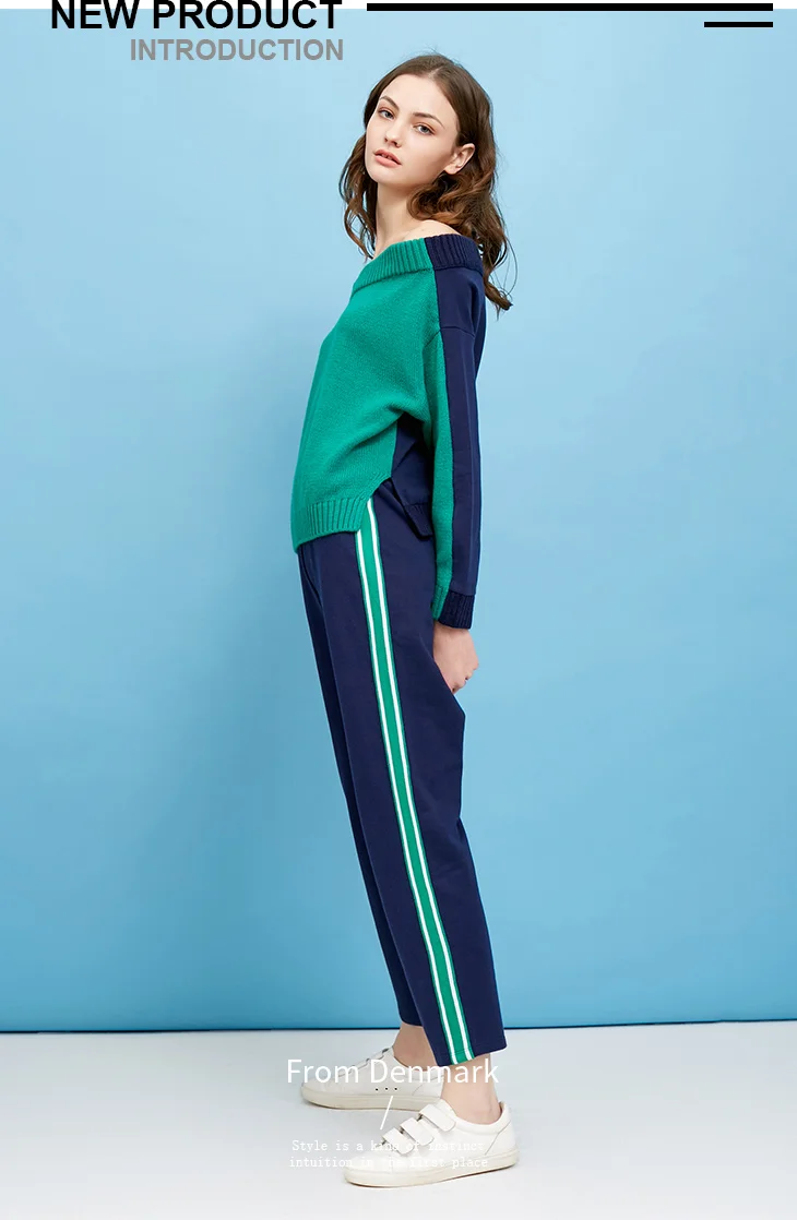 Vero Moda женские весенние и летние боковые полосы эластичный пояс Досуг укороченные брюки | 3181R2505
