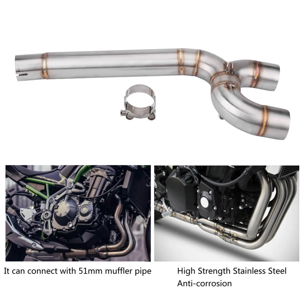 Полная выхлопная система мотоцикла средняя труба соединение для Yamaha FZ6 N 2004 2005 2006