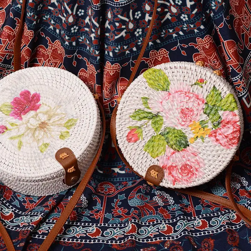 Sac Femme женская сумка из ротанга летние пляжные сумки через плечо ручная работа